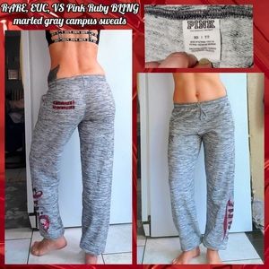 HTC, EUC, VS Pink Ruby red BLING campus sweats